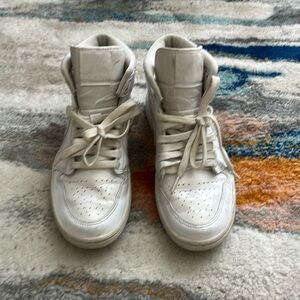 Women’s Nike Air Jordan’s White Patent Leather 1 Mid